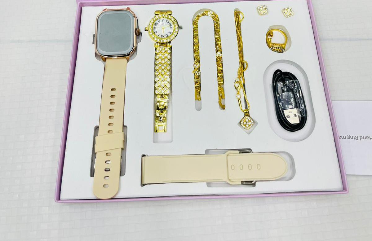 A59 Plus Smartwatch Gift Set (2.02" Big Screen, Jewelry Combo for Women)