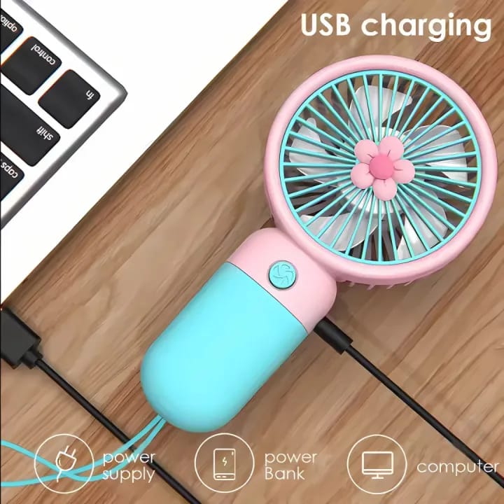 Mini USB Rechargeable Handheld Desktop Fan