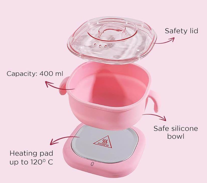 Silicone Wax Warmer 400ML Foldable Wax Heater Hair