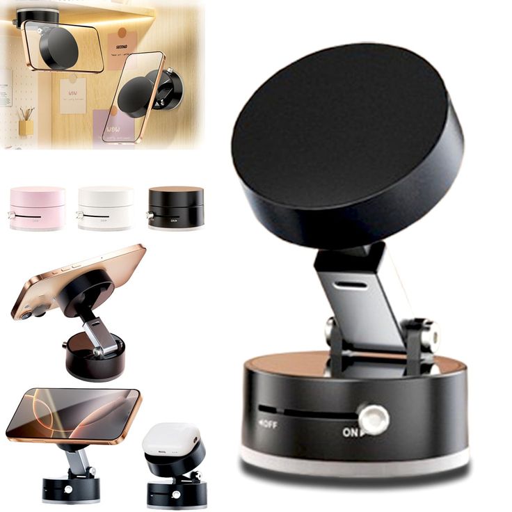 Magnetic Double-Sided Phone Holder – Foldable Desk & Car Mount