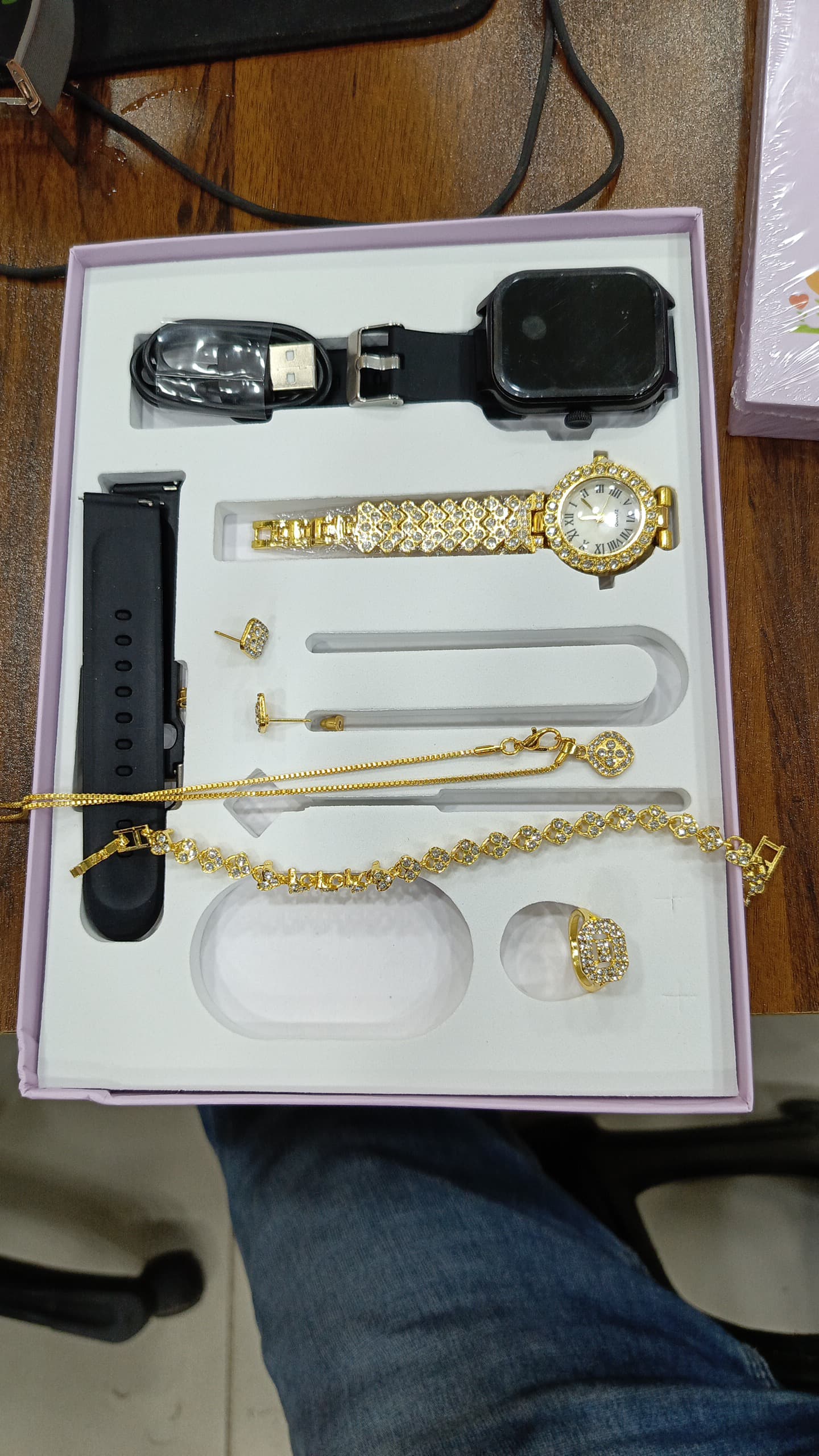 A59 Plus Smartwatch Gift Set (2.02" Big Screen, Jewelry Combo for Women)