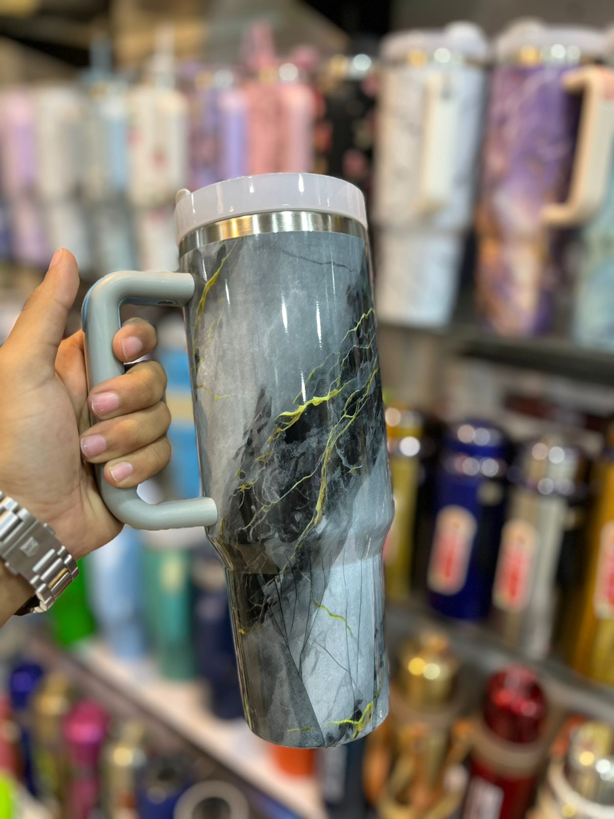 Marble Design 40oz Tumbler – Insulated Stainless Steel