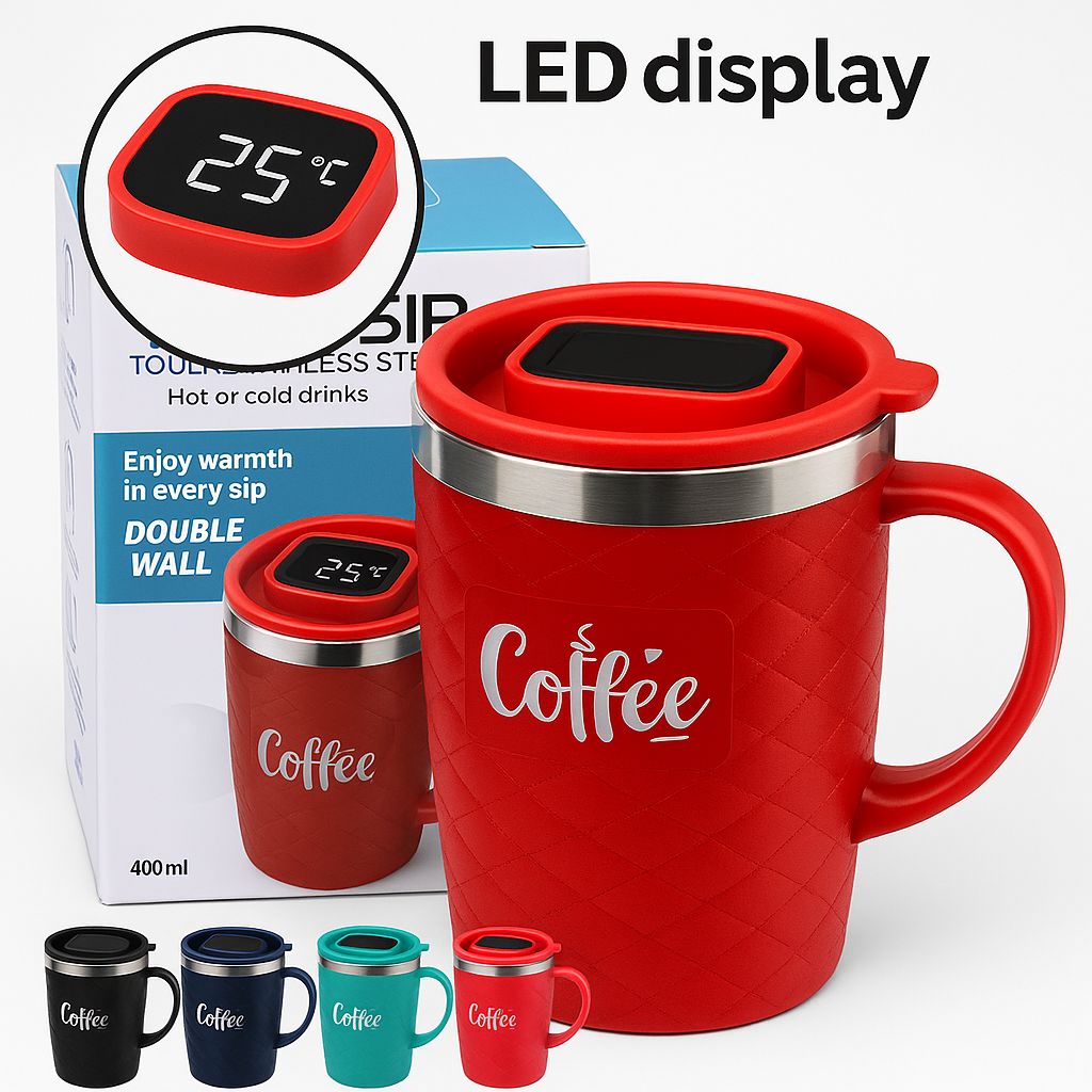 LED Temperature Display Hot & Cold Coffee Mug