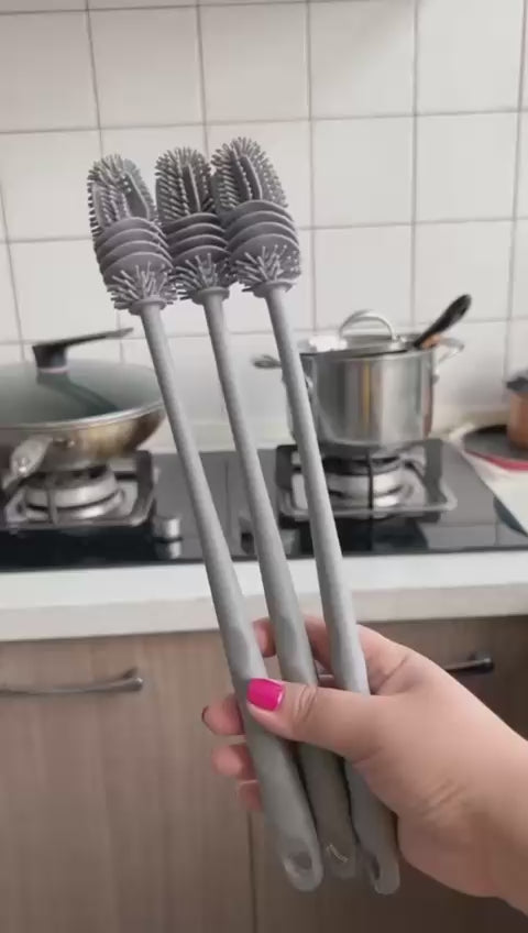 Silicon Glass &  cleaning brush